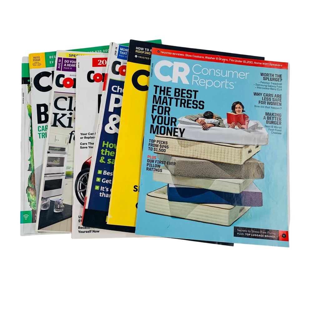 Consumer Reports Magazine Lot 7 Issues 2015 2020 2014 2010 Car Kitchen Mattress